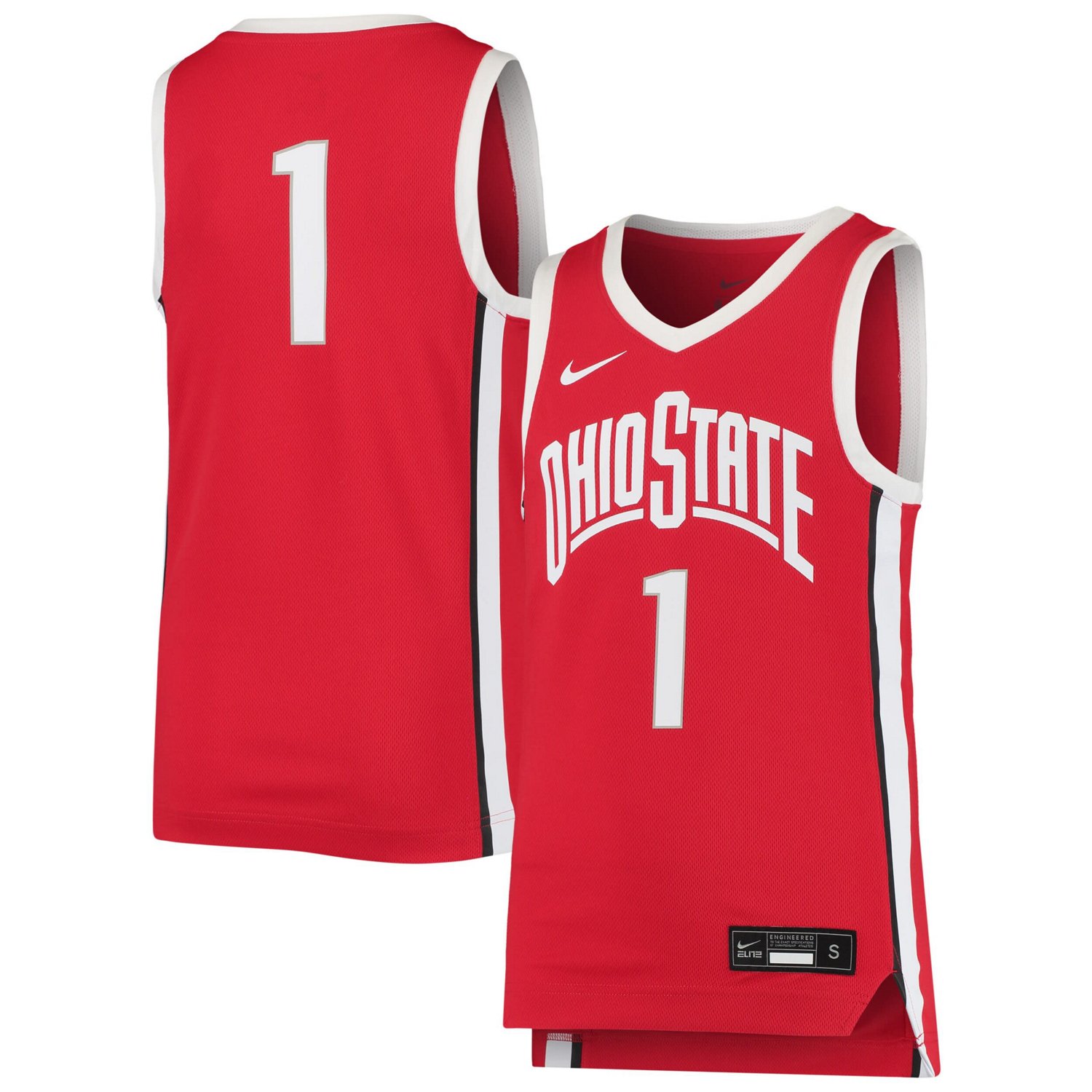 Youth Nike 1 Ohio State Buckeyes Team Replica Basketball Jersey - view number 1