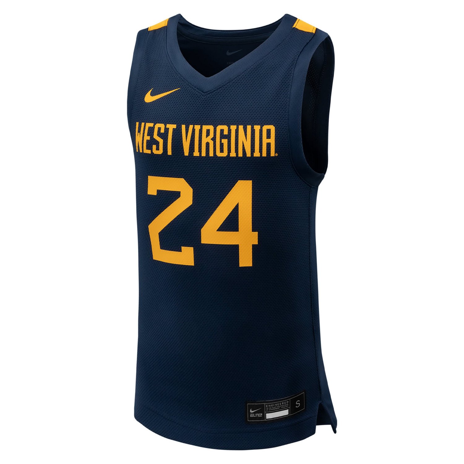 Youth Nike 24 West Virginia Mountaineers Team Replica Basketball Jersey                                                          - view number 2