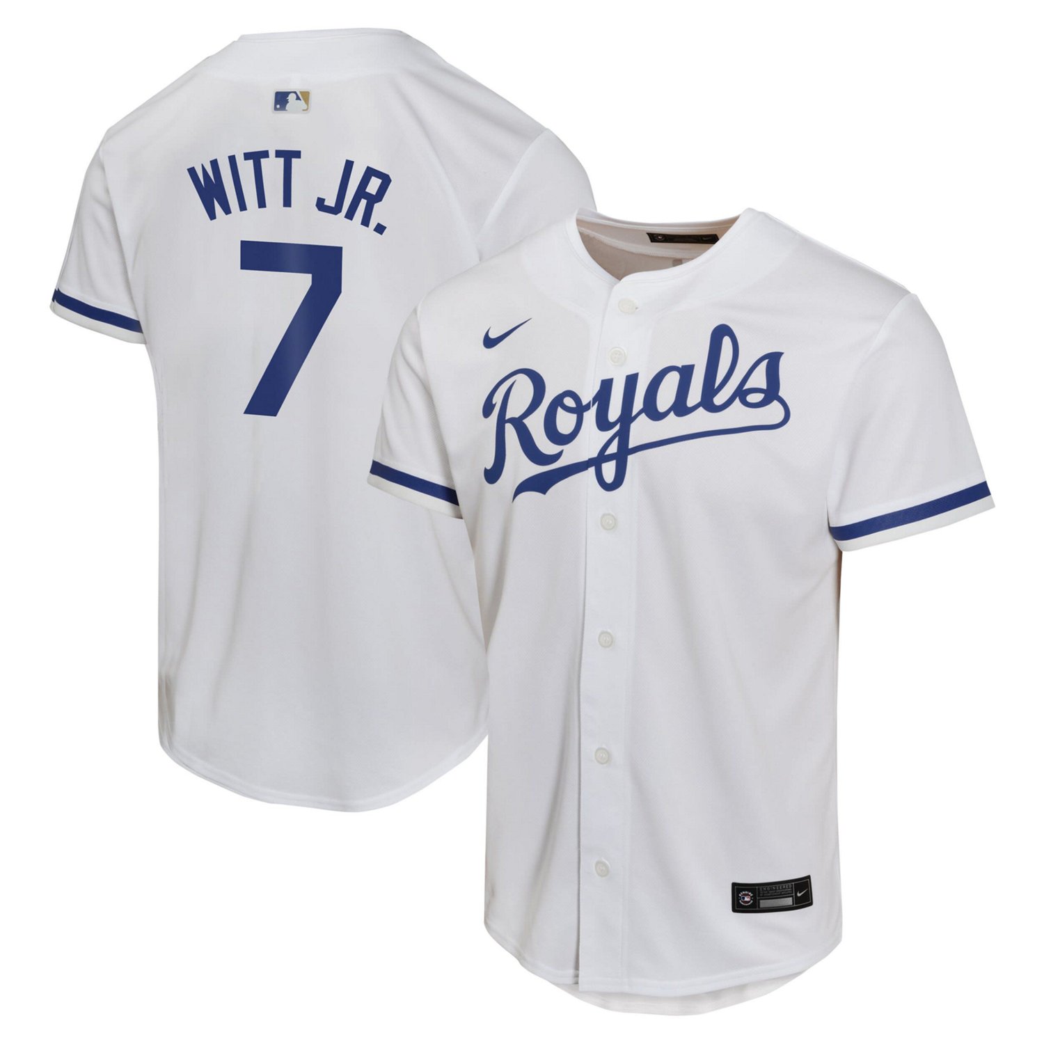 Youth Nike Bobby Witt Jr Kansas City Royals Home Game Player Jersey                                                              - view number 1