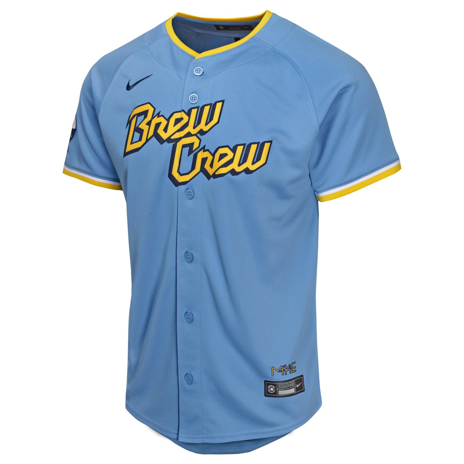 Youth Nike Christian Yelich Powder Milwaukee Brewers City Connect Limited Player Jersey                                          - view number 2