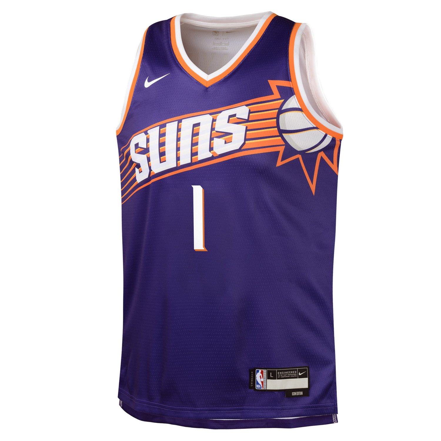 Youth Nike Devin Booker Phoenix Suns Swingman Jersey - Icon Edition                                                              - view number 2