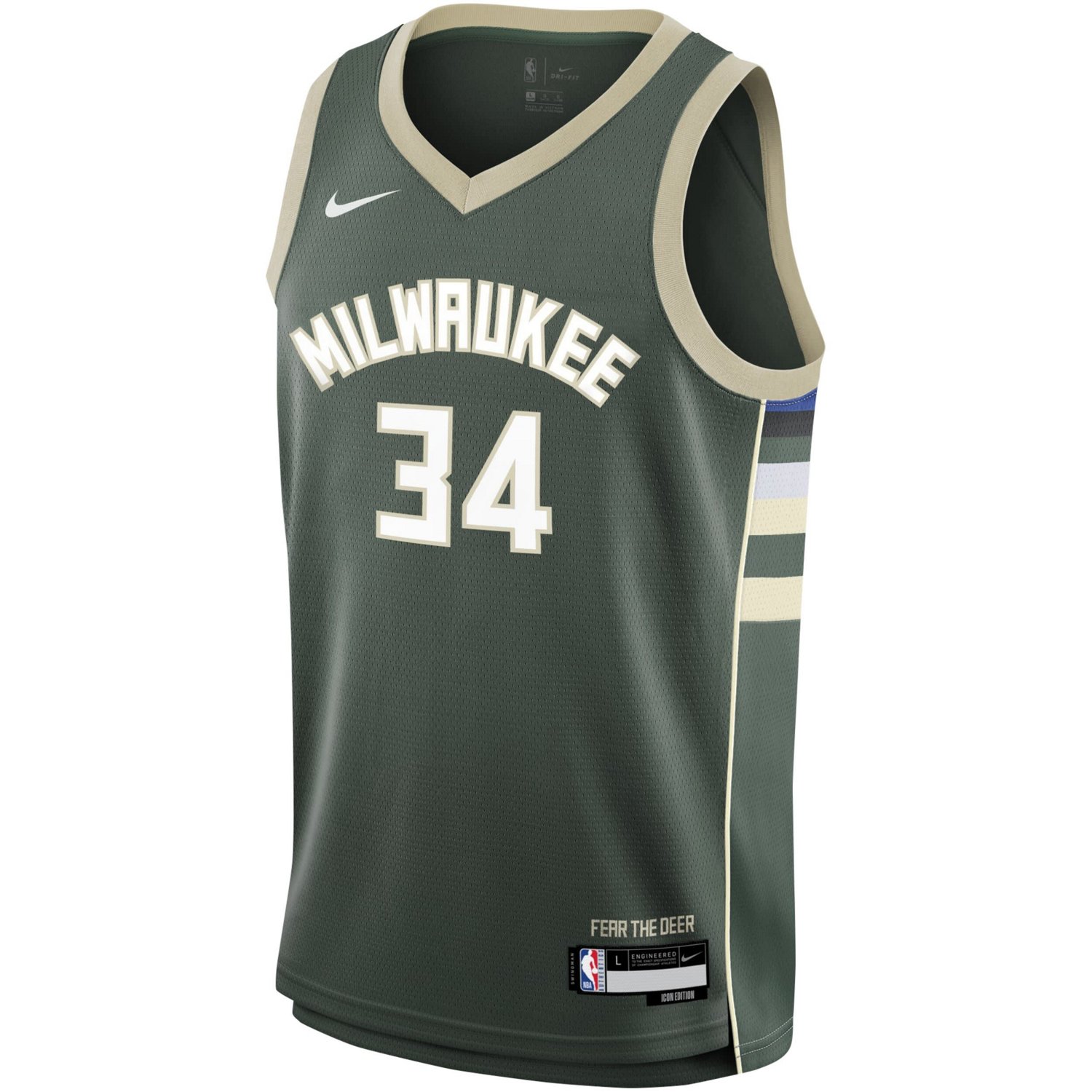 Youth Nike Giannis Antetokounmpo Hunter Milwaukee Bucks Swingman Jersey - Icon Edition - view number 2