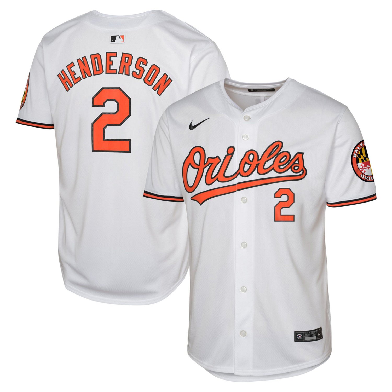 Youth Nike Gunnar Henderson Baltimore Orioles Home Limited Jersey                                                                - view number 1