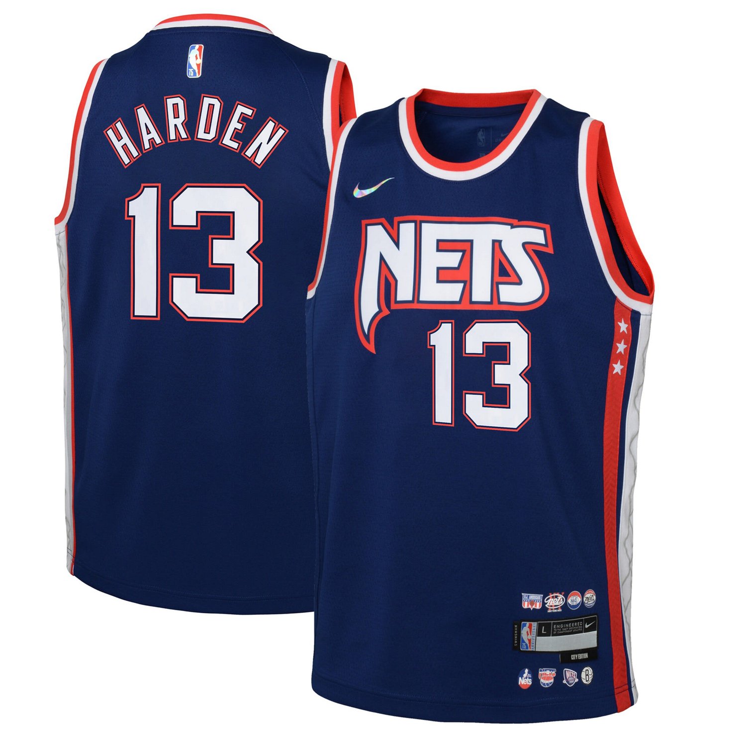 Youth Nike James Harden Brooklyn Nets Swingman Jersey City Edition Academy