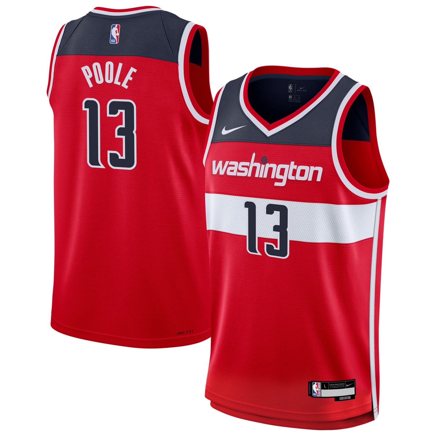 Youth Nike Jordan Poole Washington Wizards Swingman Jersey - Icon Edition - view number 1