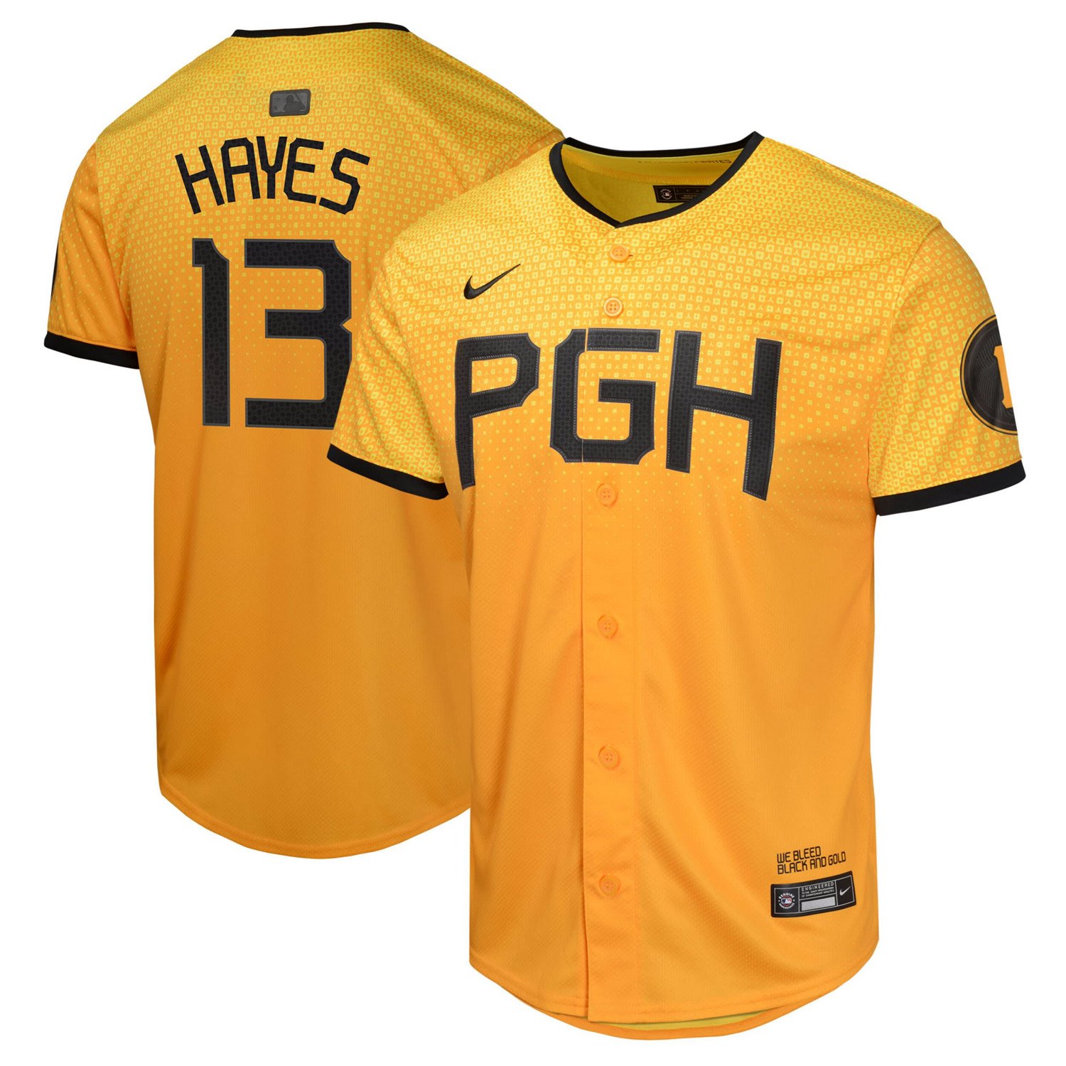 Youth Nike Ke'Bryan Hayes Pittsburgh Pirates City Connect Limited Player Jersey                                                  - view number 1