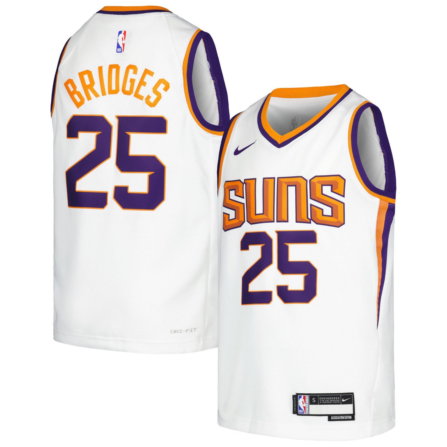 Youth Nike Mikal Bridges Phoenix Suns Swingman Jersey - Association Edition                                                      - view number 1