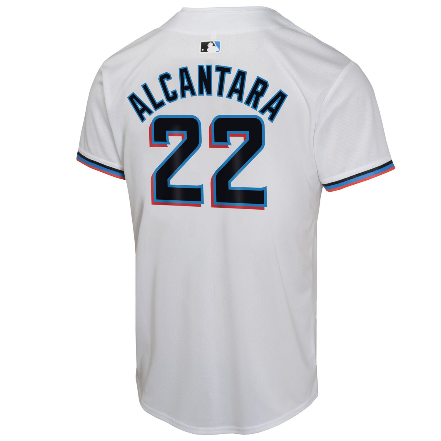 Youth Nike Sandy Alcantara Miami Marlins Home Game Player Jersey - view number 3