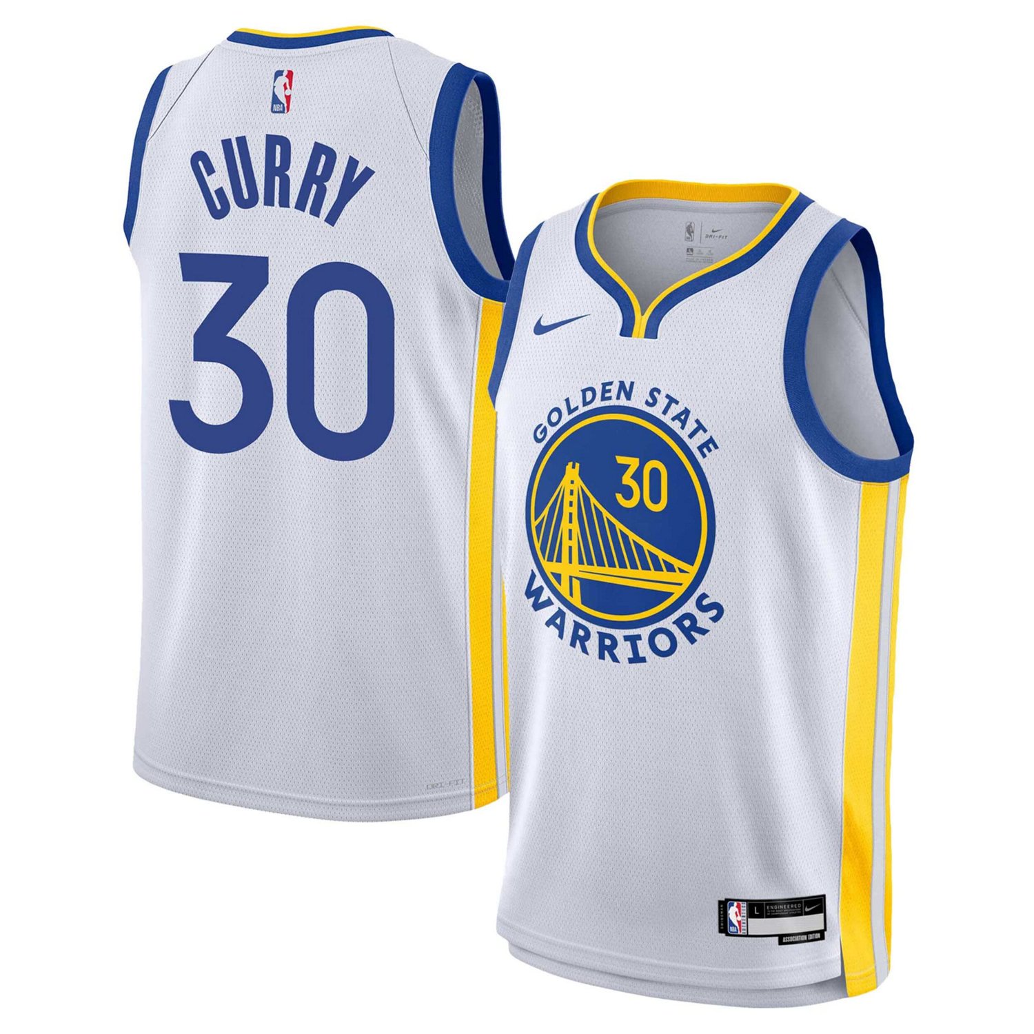 Youth Nike Stephen Curry Golden State Warriors Swingman Jersey - Association Edition                                             - view number 1