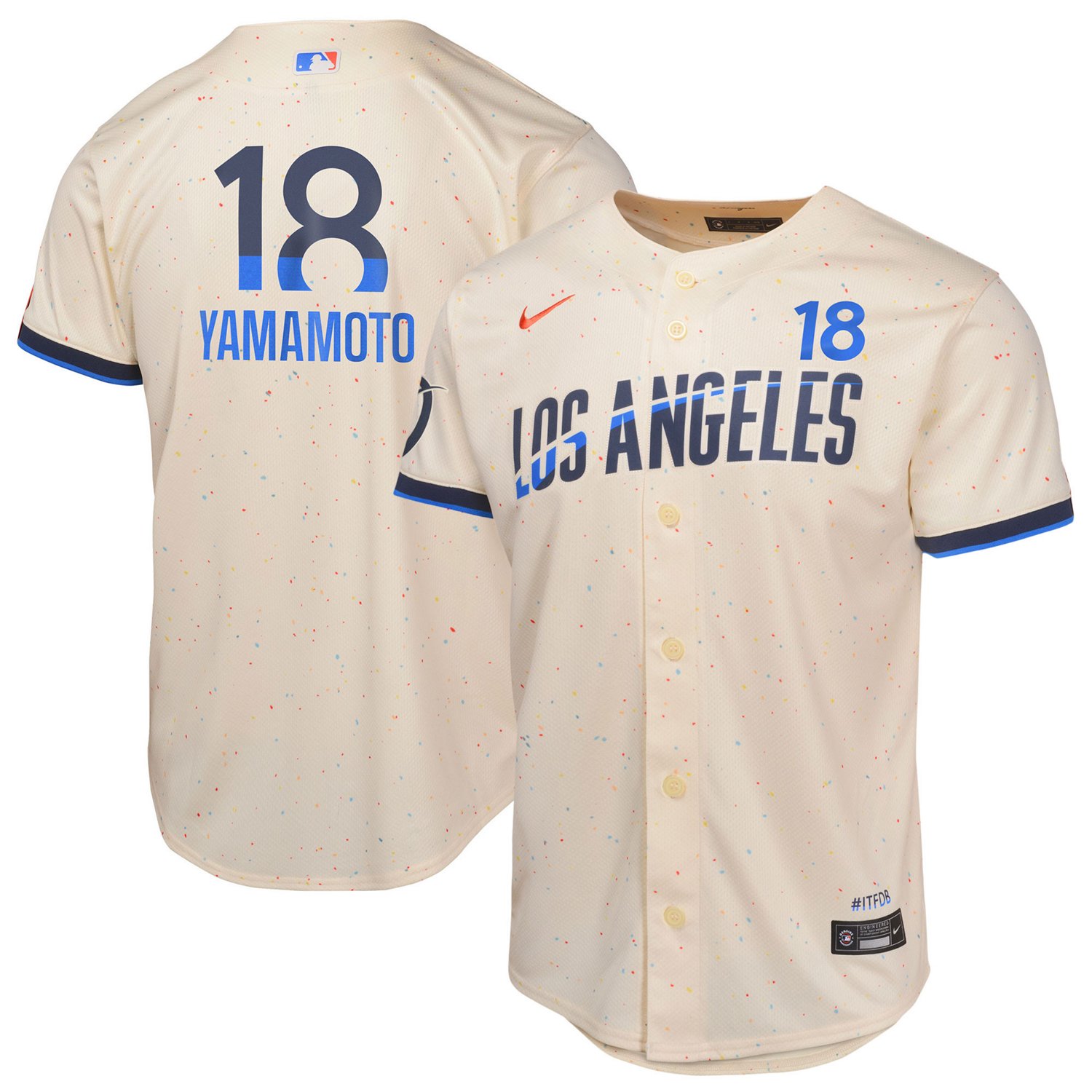 Youth Nike Yoshinobu Yamamoto Los Angeles Dodgers 2024 City Connect Limited Player Jersey