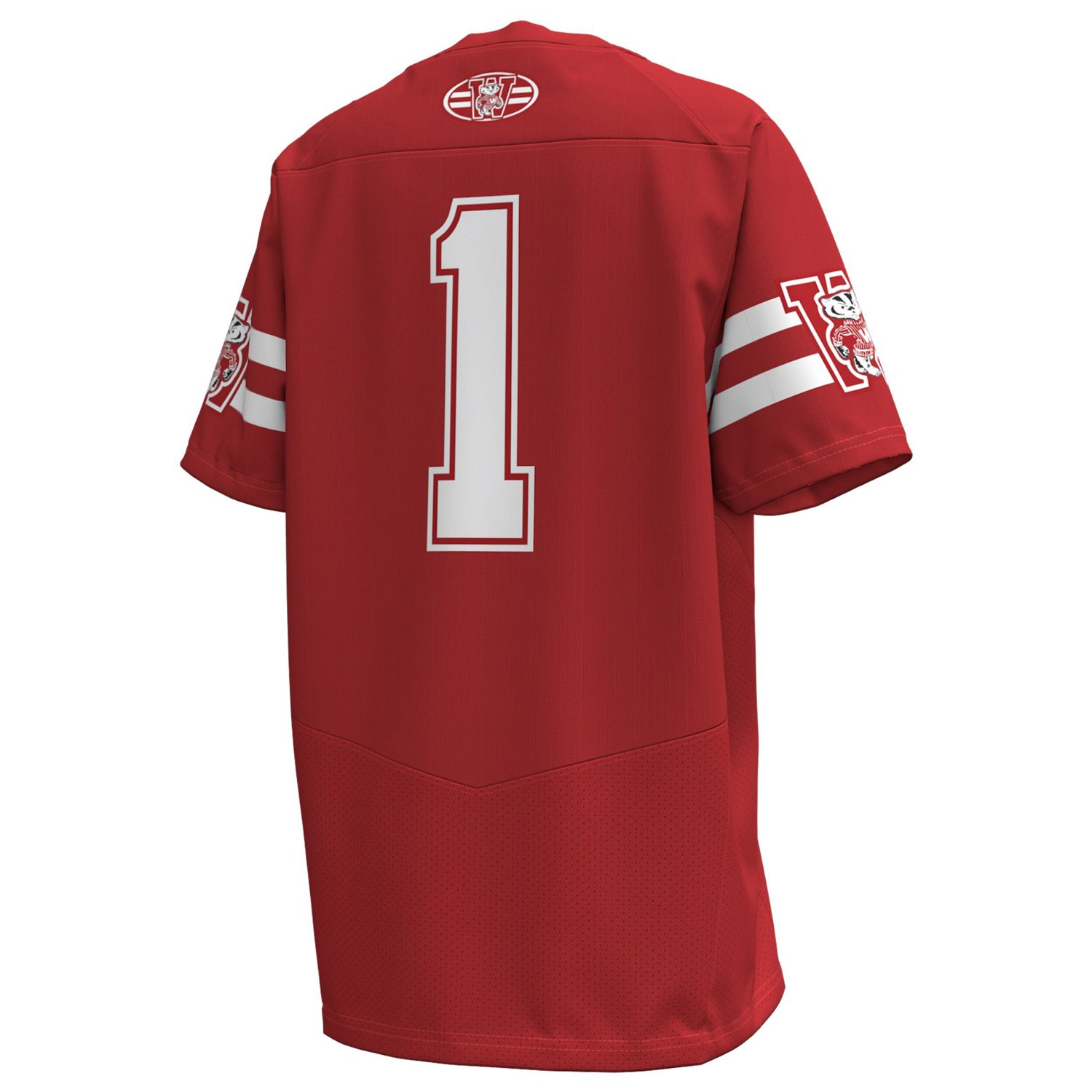 Youth Under Armour 1 Wisconsin Badgers 1980 Throwback Home Replica Game Jersey - view number 3