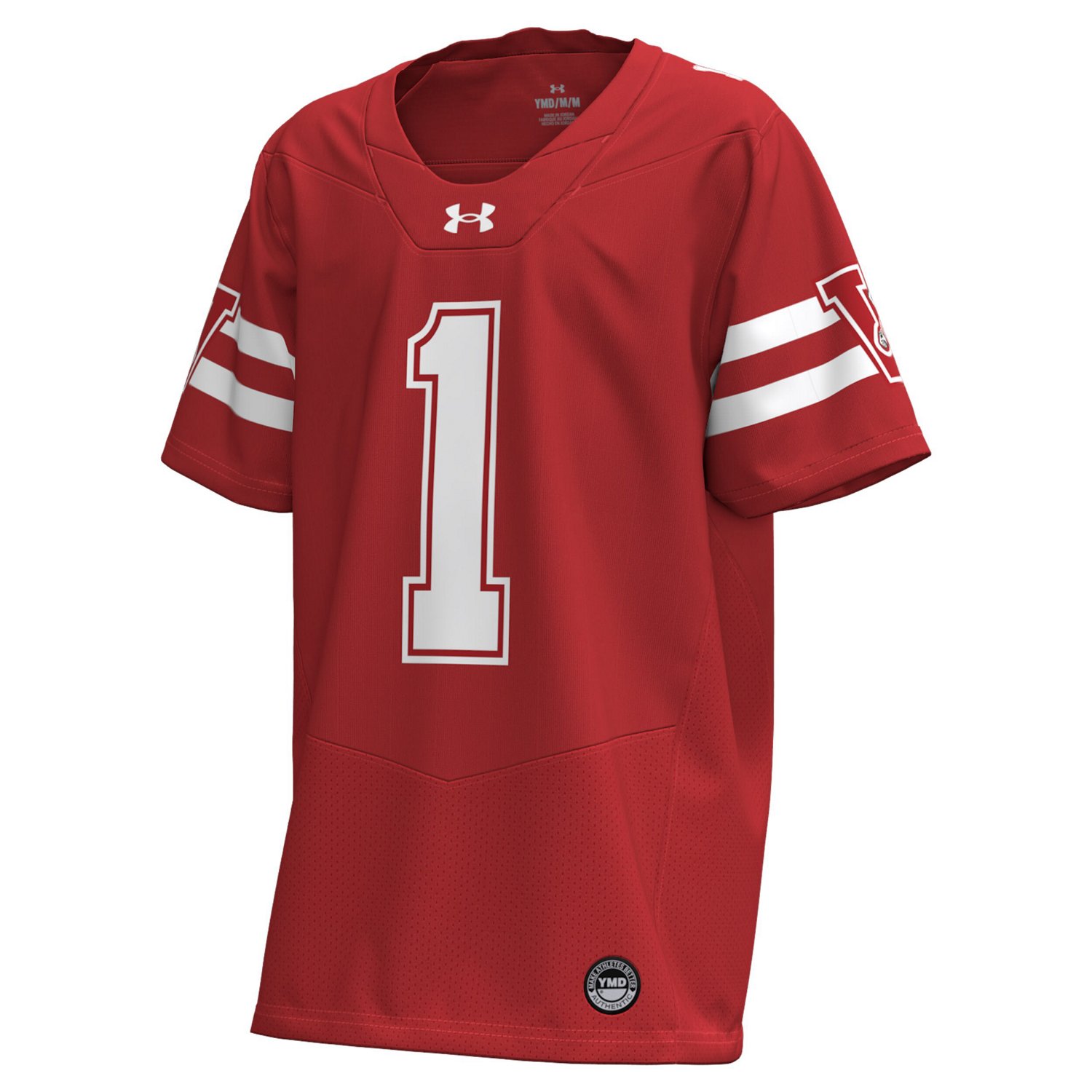 Youth Under Armour 1 Wisconsin Badgers 1980 Throwback Home Replica Game Jersey - view number 2