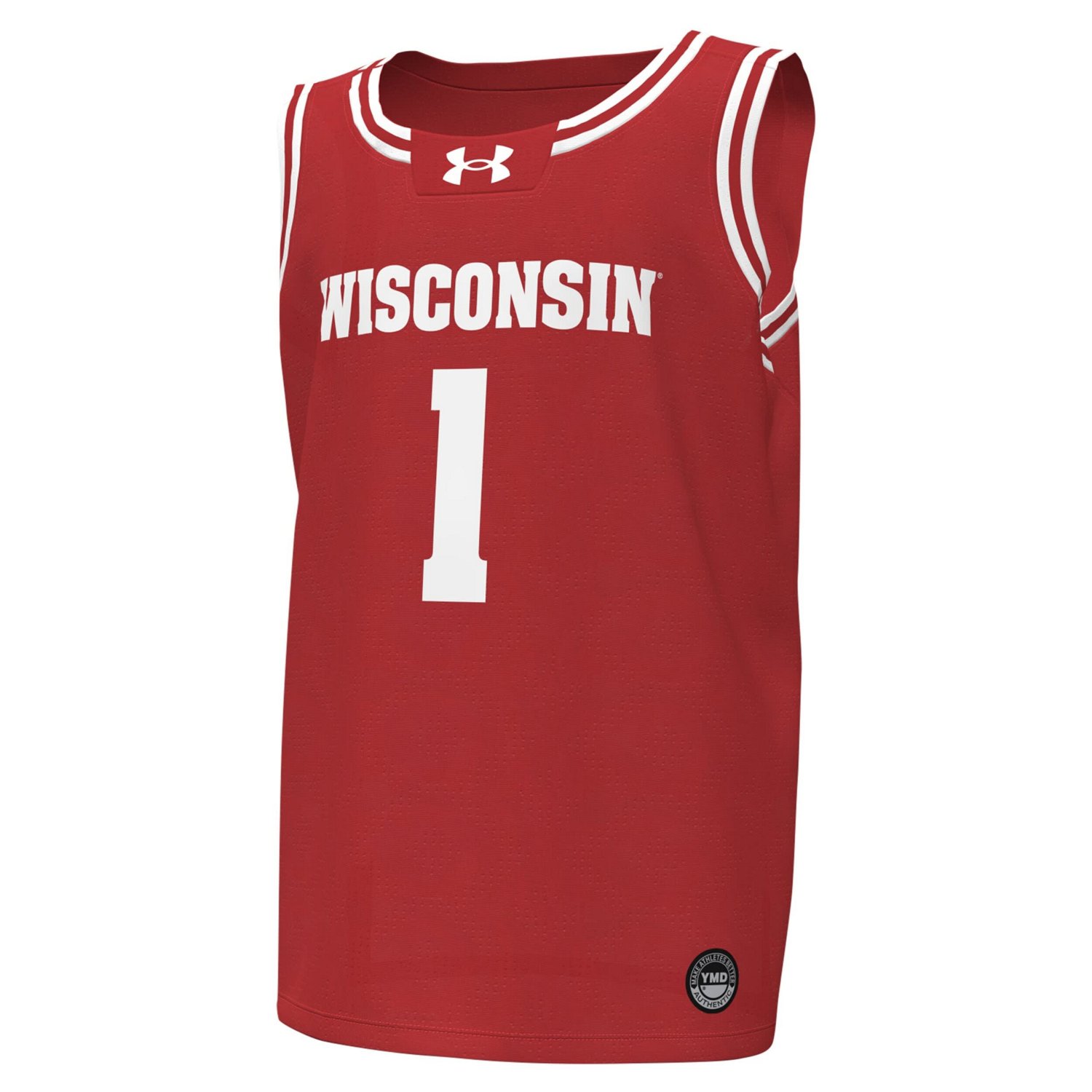 Youth Under Armour 1 Wisconsin Badgers Replica Basketball Jersey                                                                 - view number 2