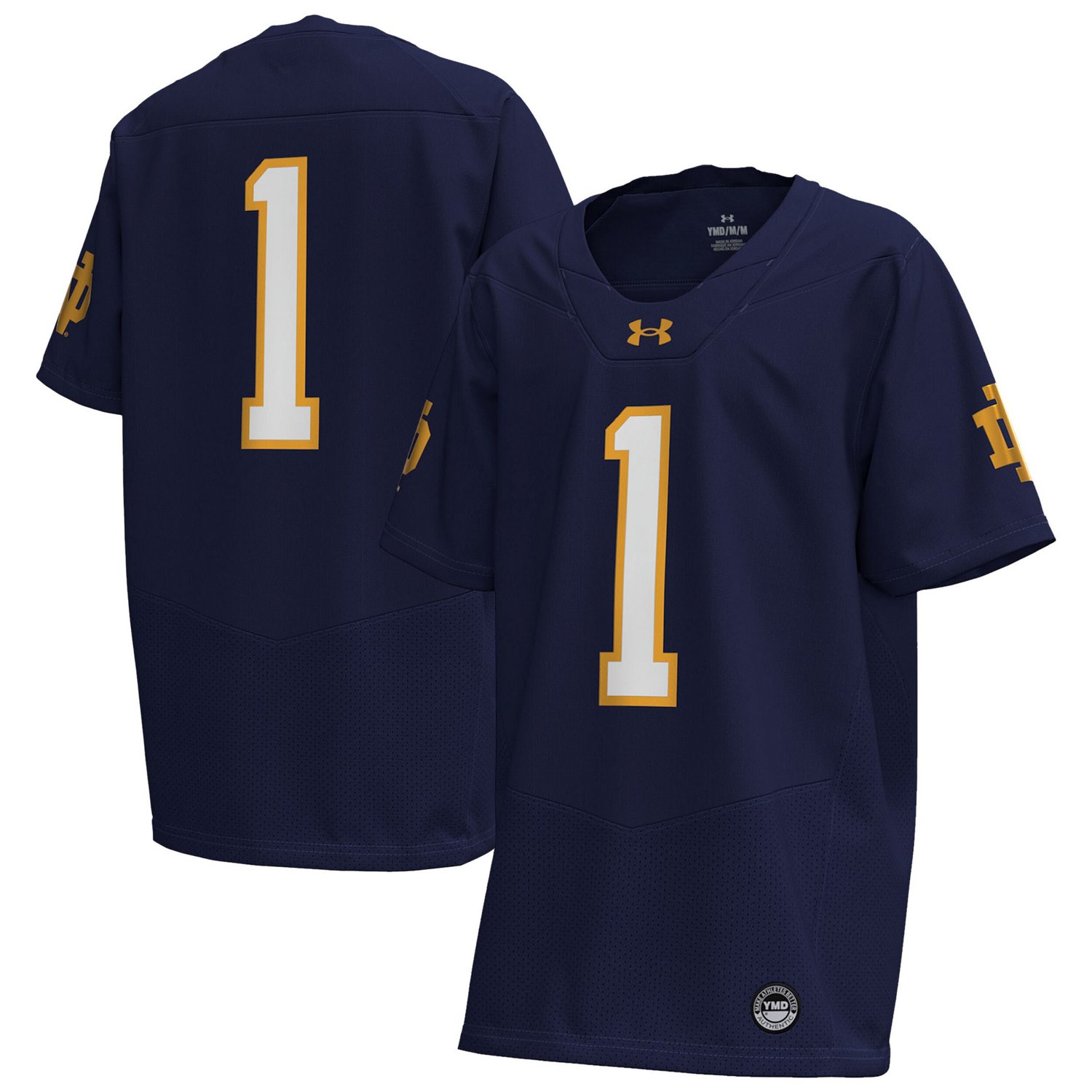 Youth Under Armour Notre Dame Fighting Irish Replica Football Jersey - view number 1