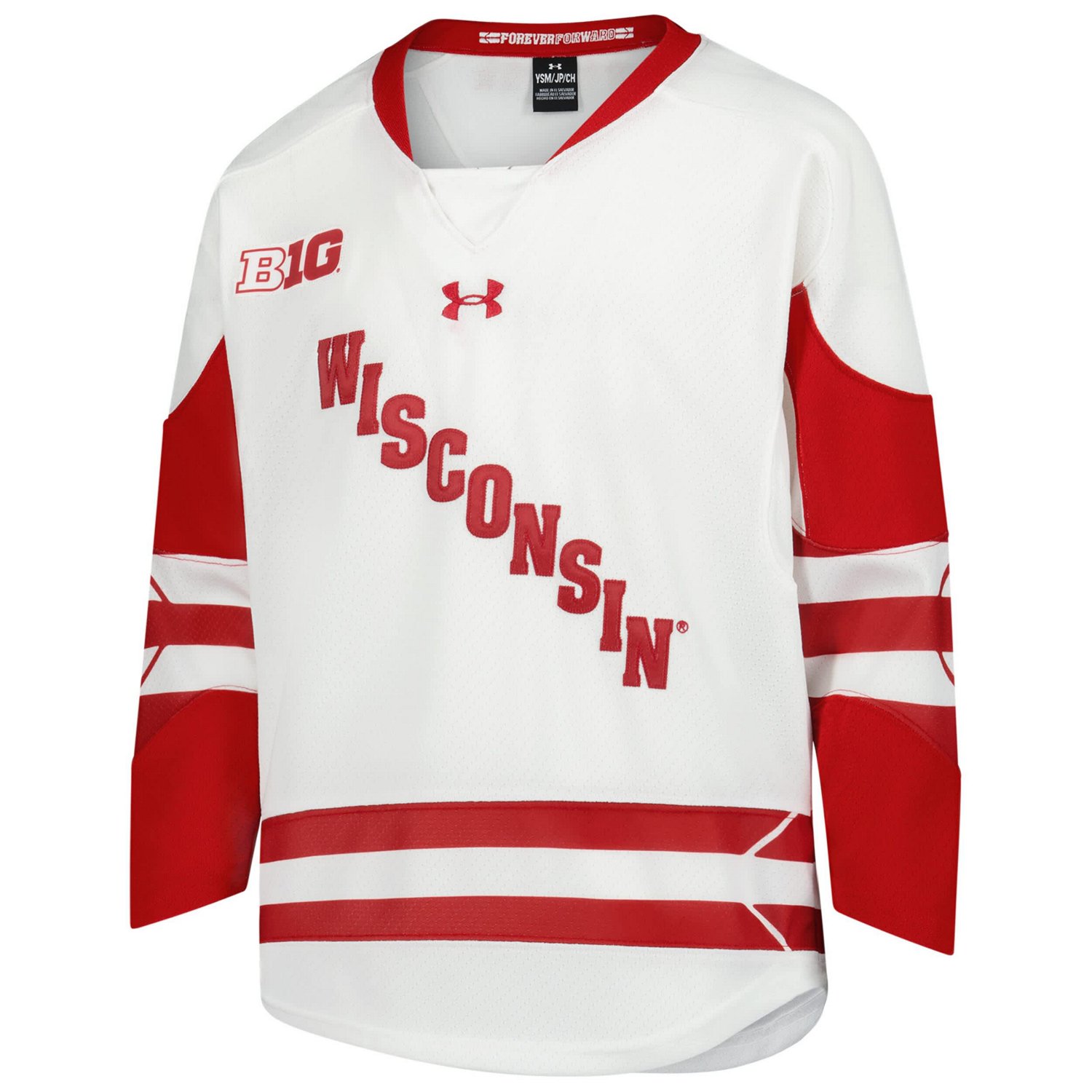 Youth Under Armour Wisconsin Badgers Replica Hockey Jersey                                                                       - view number 2