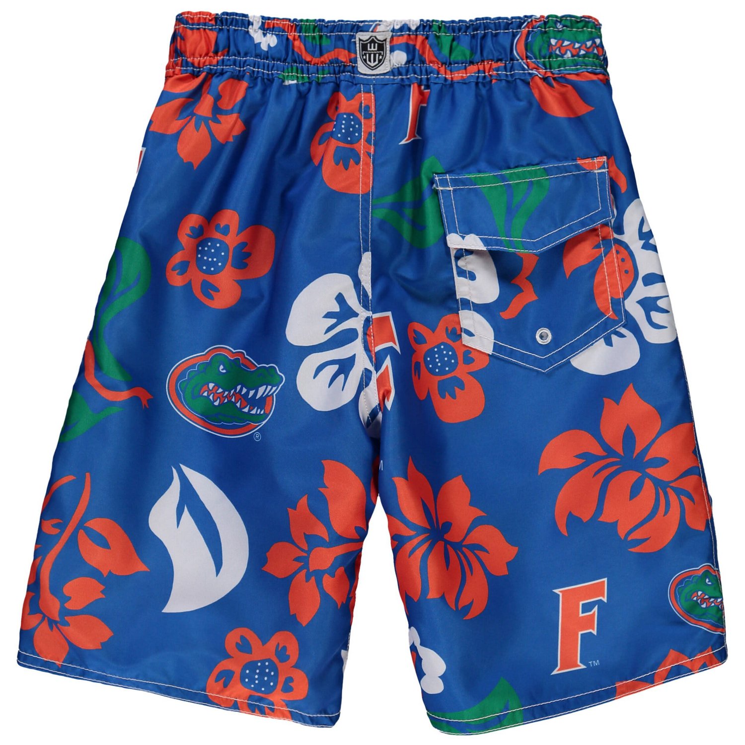 Wes and Willy Preschool Gators Floral Volley Swim Shorts - view number 3