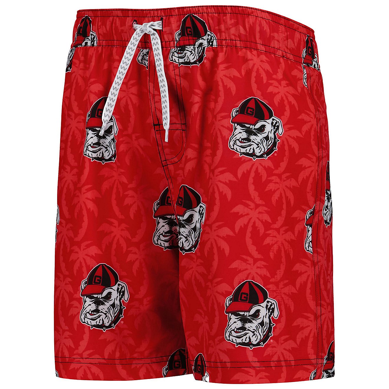 Youth Wes  Willy Georgia Bulldogs Palm Tree Swim Shorts                                                                          - view number 2