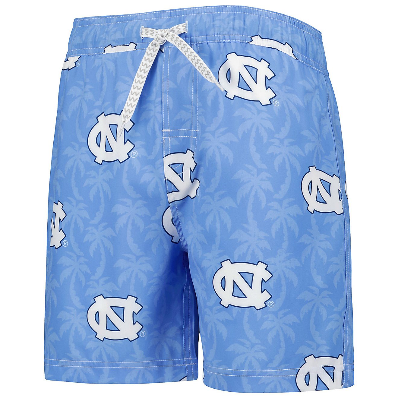 Youth Wes  Willy Light North Carolina Tar Heels Palm Tree Swim Shorts                                                            - view number 2
