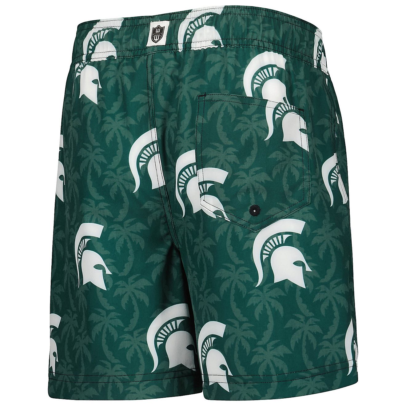 Youth Wes  Willy Michigan State Spartans Palm Tree Swim Shorts                                                                   - view number 3