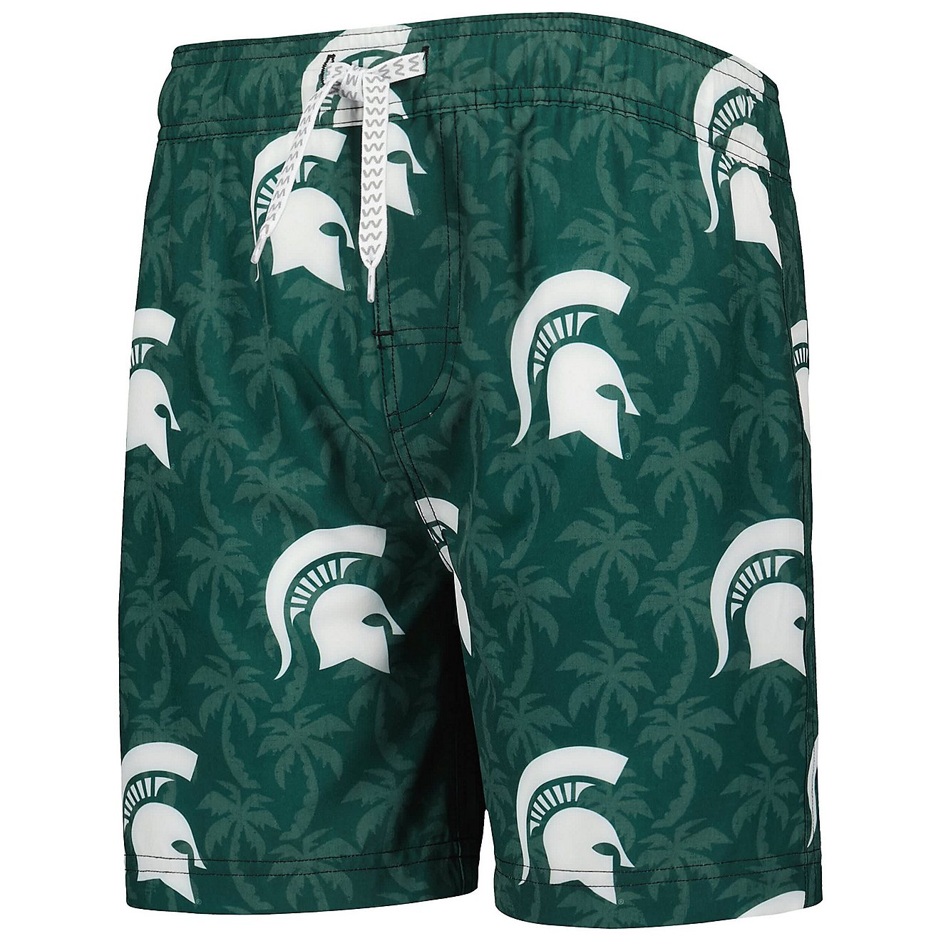 Youth Wes  Willy Michigan State Spartans Palm Tree Swim Shorts                                                                   - view number 2