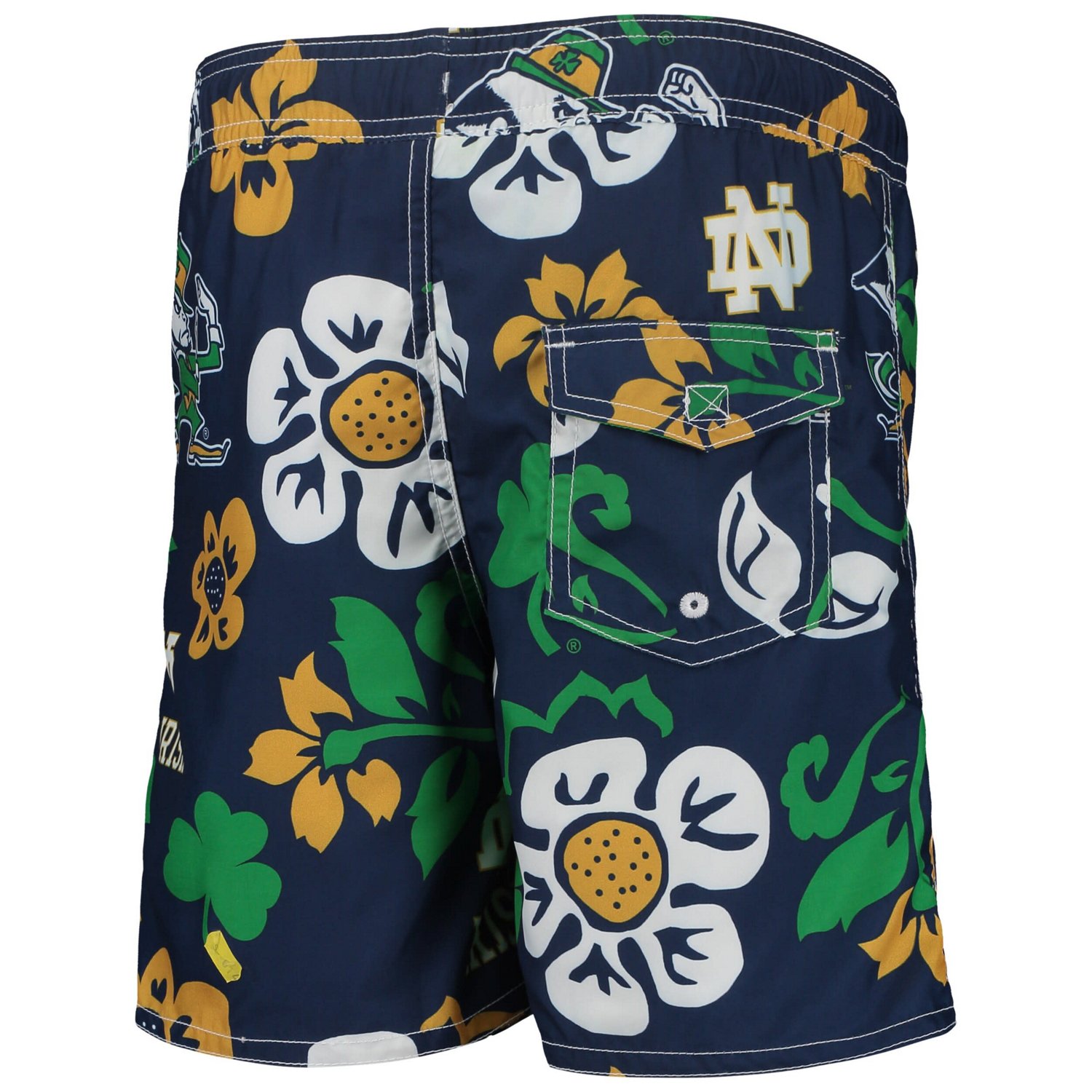 Youth Wes Willy Notre Dame Fighting Irish Floral Volley Swim Trunks Academy