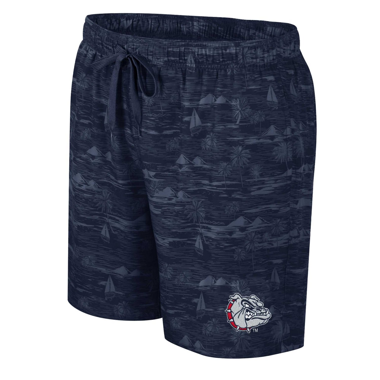 Colosseum Gonzaga Bulldogs Ozark Swim Shorts - view number 2