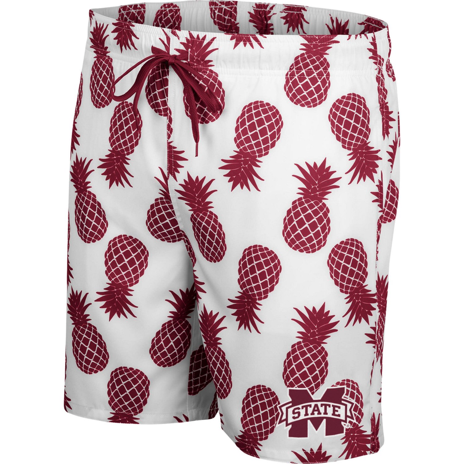 Colosseum /Maroon Mississippi State Bulldogs Pineapple Swim Shorts - view number 2