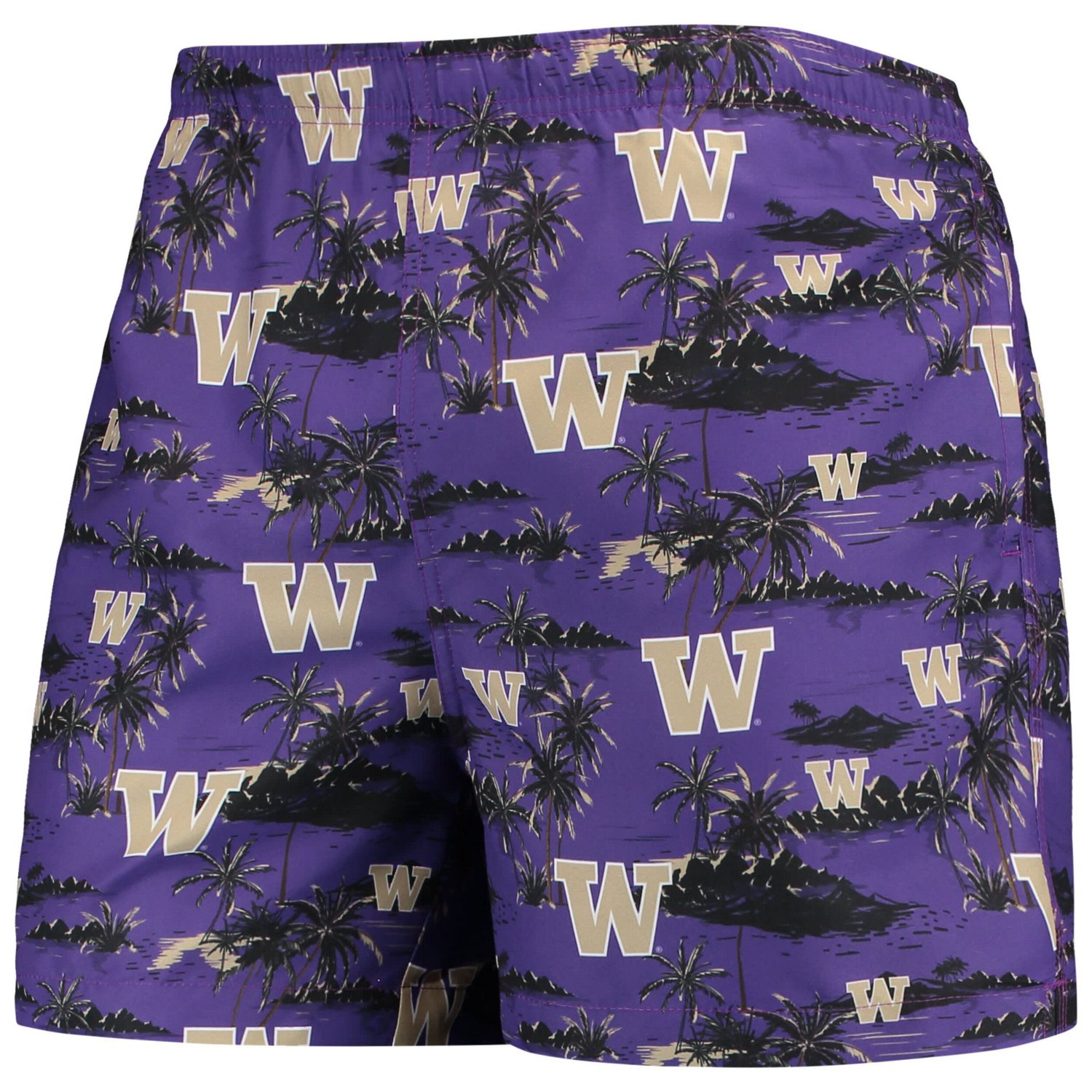 FOCO Washington Huskies Island Palm Swim Trunks                                                                                  - view number 2