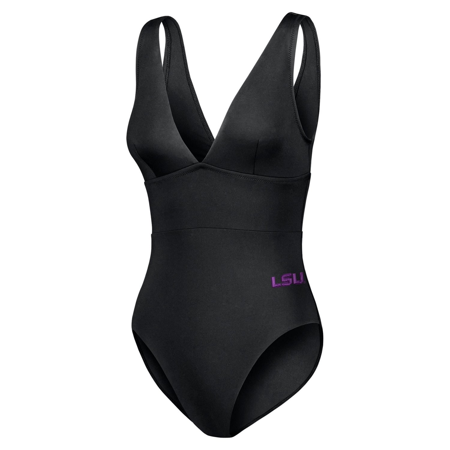 Tommy Bahama LSU Tigers Palm Modern V-Neck One-Piece Swimsuit                                                                    - view number 2
