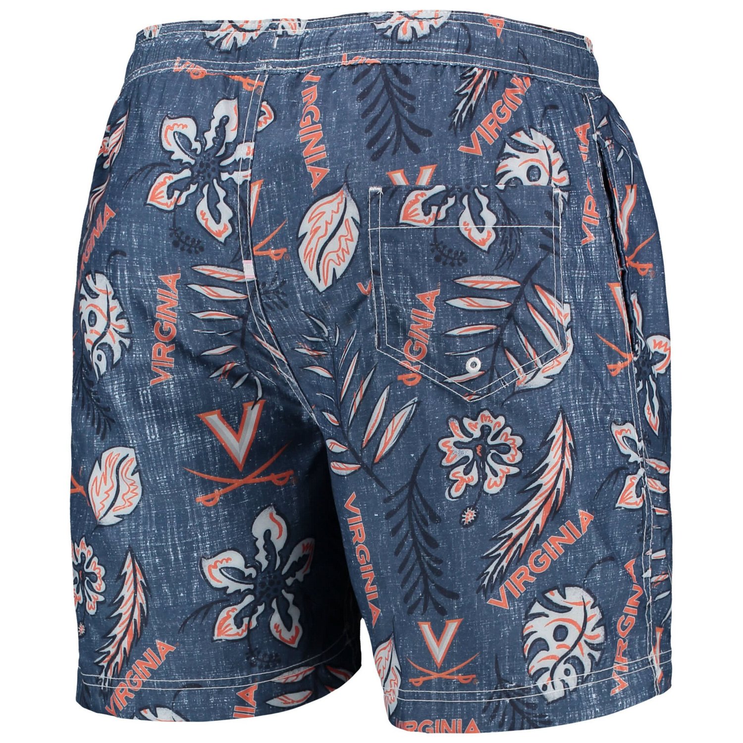 Wes  Willy Virginia Cavaliers Vintage Floral Swim Trunks - view number 3