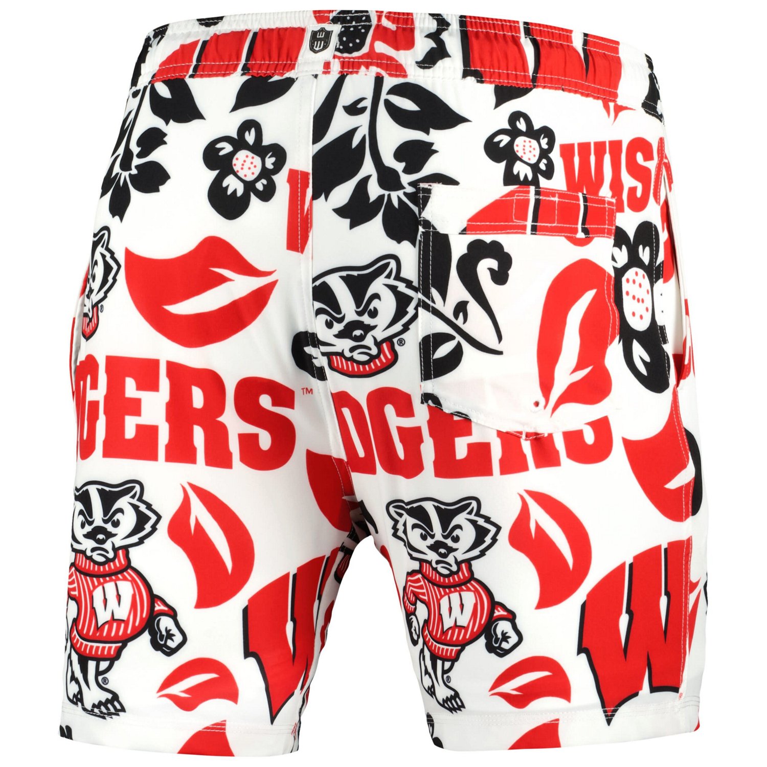 Wes  Willy Wisconsin Badgers Vault Tech Swimming Trunks - view number 3