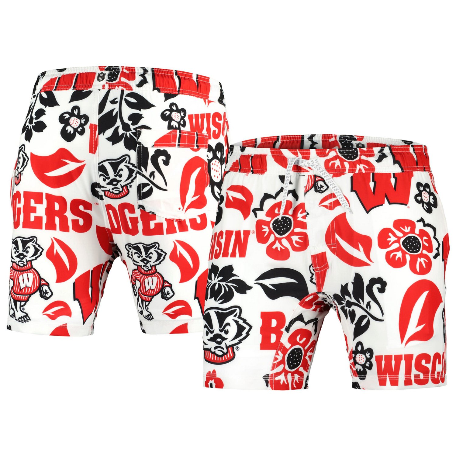 Wes  Willy Wisconsin Badgers Vault Tech Swimming Trunks