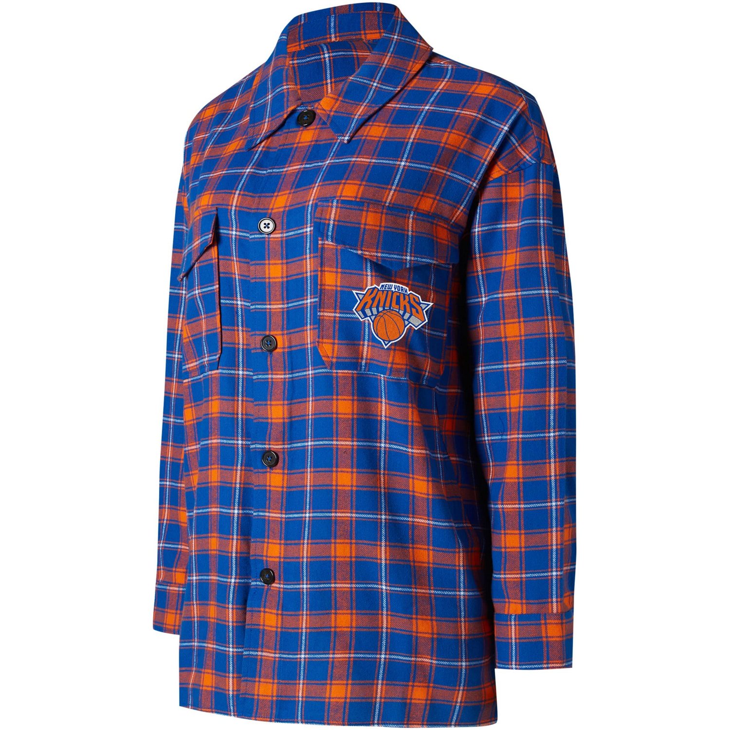 College Concepts /Orange New York Knicks Boyfriend Button-Up Nightshirt                                                          - view number 2