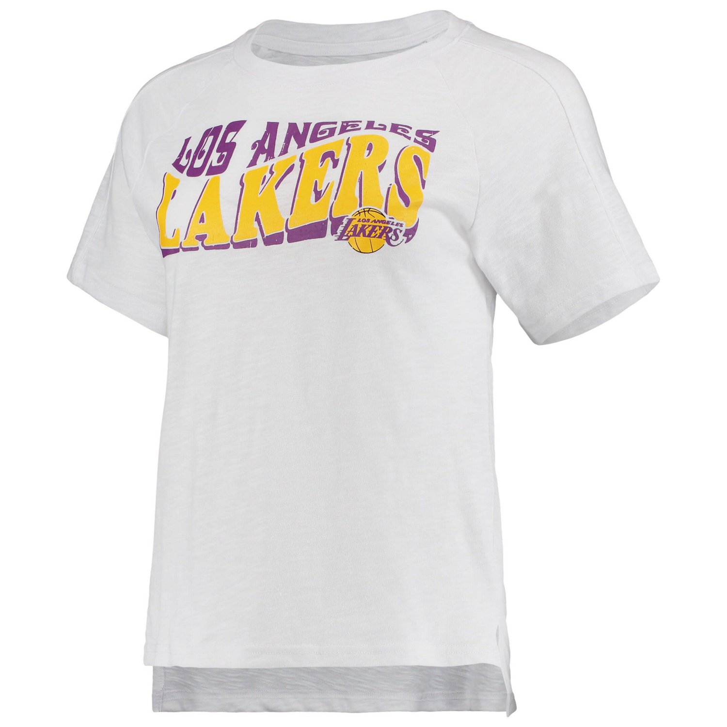Concepts Sport / Los Angeles Lakers Resurgence Slub Burnout Raglan T-Shirt  Shorts Sleep Set                                     - view number 2