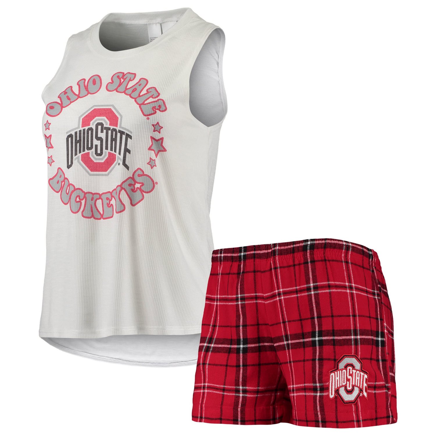 Concepts Sport Ohio State Buckeyes Ultimate Flannel Tank Top