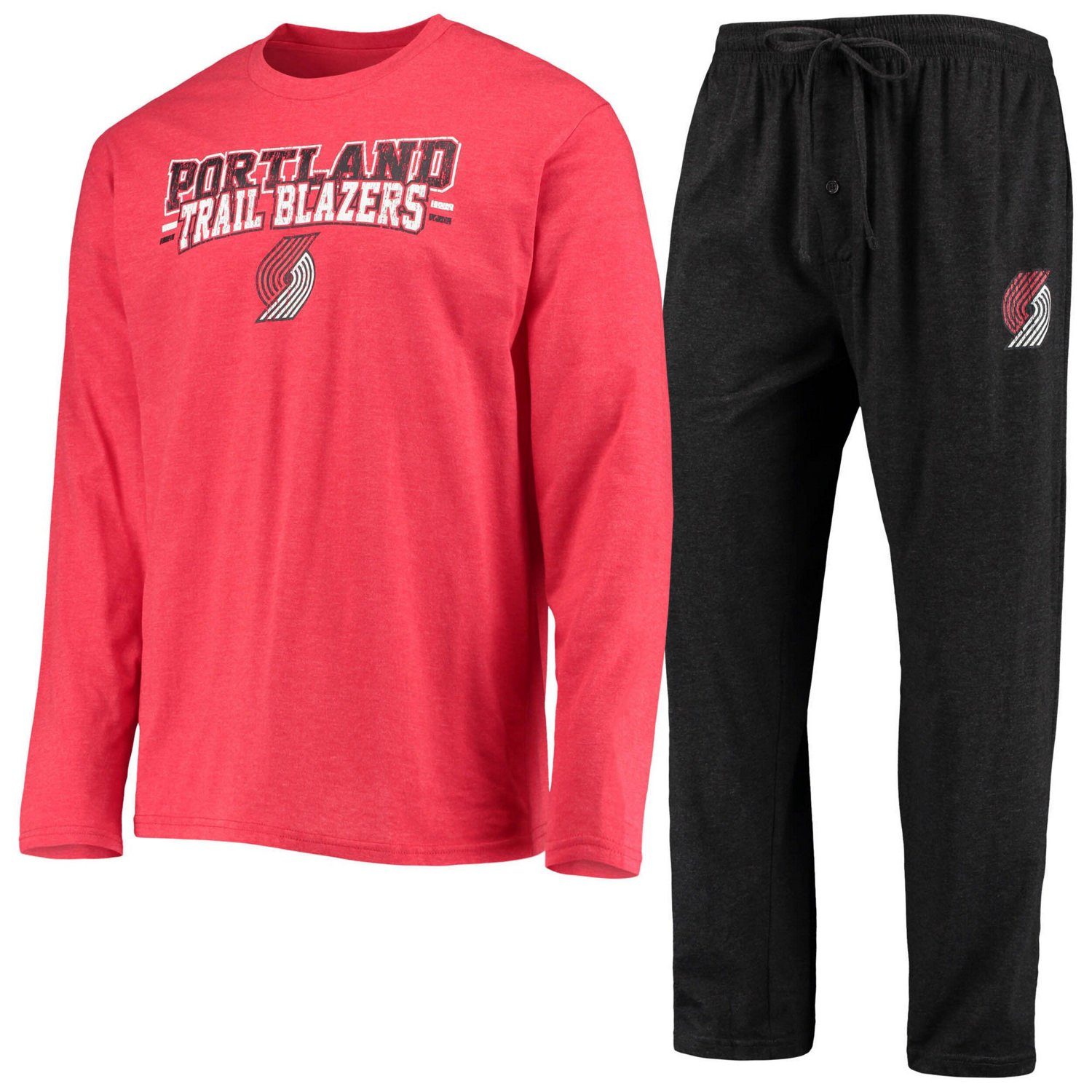 Concepts Sport / Portland Trail Blazers Long Sleeve T-Shirt  Pants Sleep Set