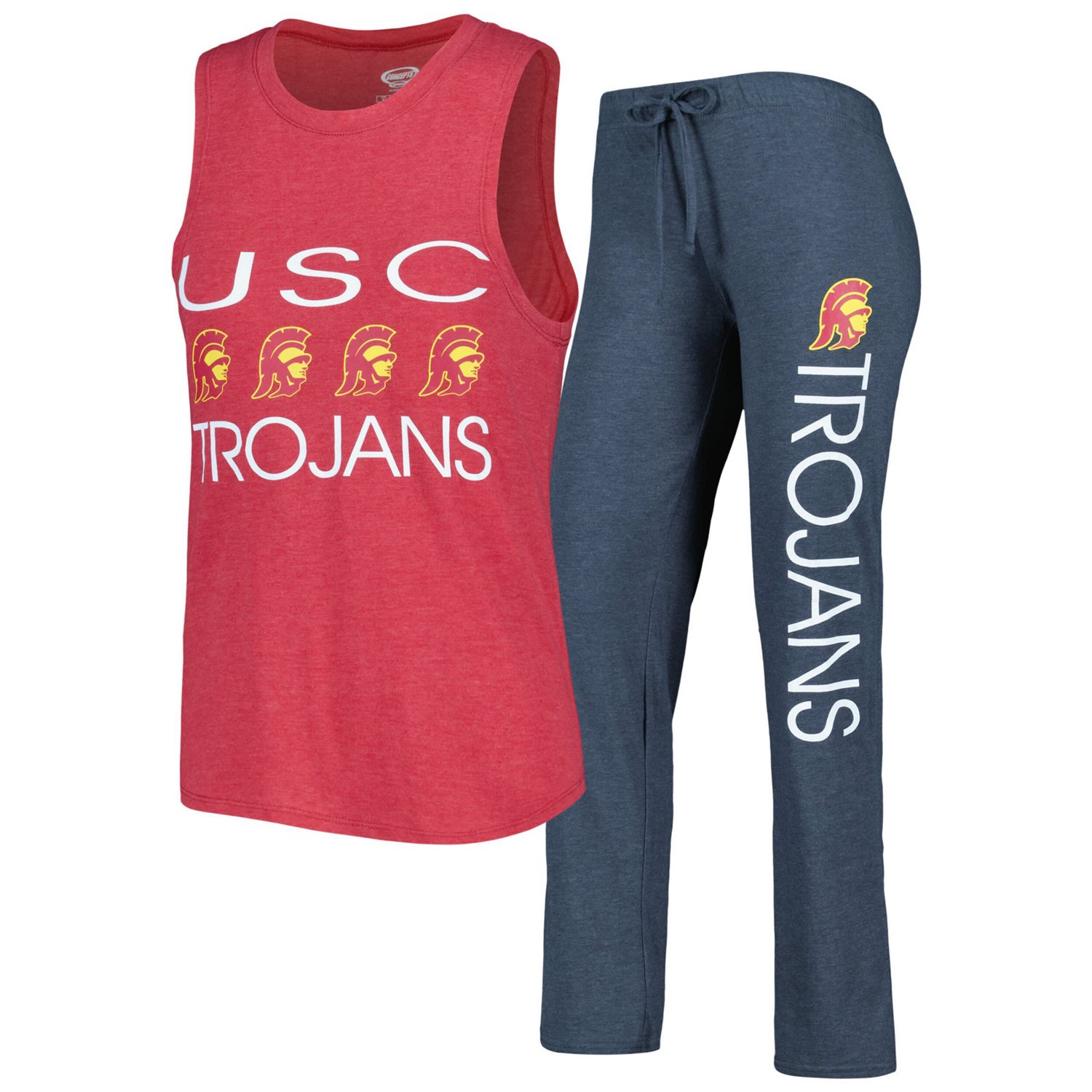 Concepts Sport /Cardinal USC Trojans Tank Top  Pants Sleep Set - view number 1