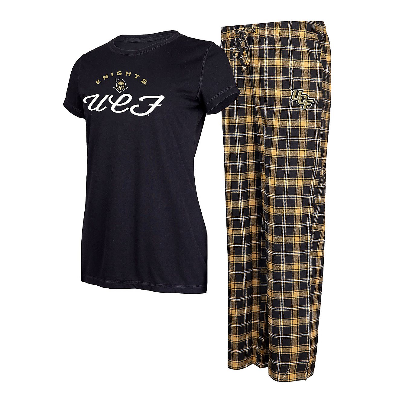 Concepts Sport /Gold UCF Knights Arctic T-Shirt  Flannel Pants Sleep Set                                                         - view number 1