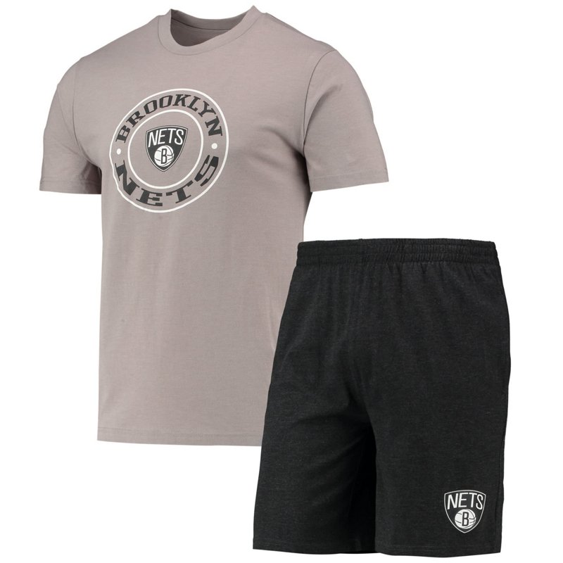 Concepts Sport /Gray Brooklyn Nets T-Shirt Shorts Sleep Set-image