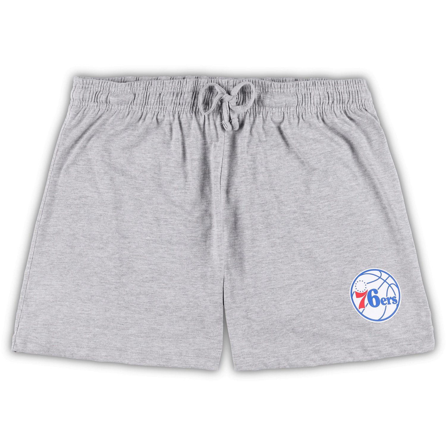 Concepts Sport /Heather Gray Philadelphia 76ers Plus Size Long Sleeve T-Shirt and Shorts Sleep Set                               - view number 3