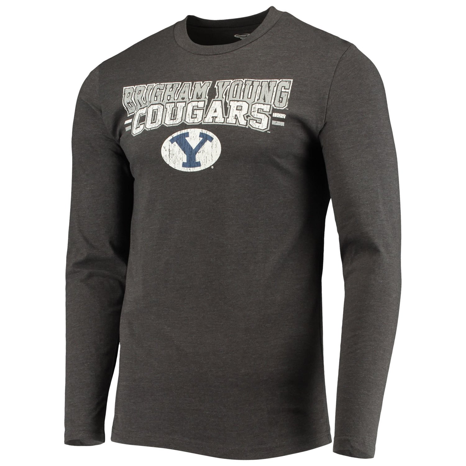 Concepts Sport /Heathered Charcoal BYU Cougars Meter Long Sleeve T-Shirt  Pants Sleep Set - view number 2