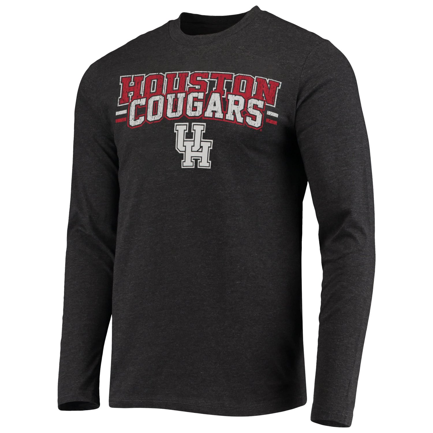 Concepts Sport /Heathered Charcoal Houston Cougars Meter Long Sleeve T-Shirt  Pants Sleep Set - view number 2