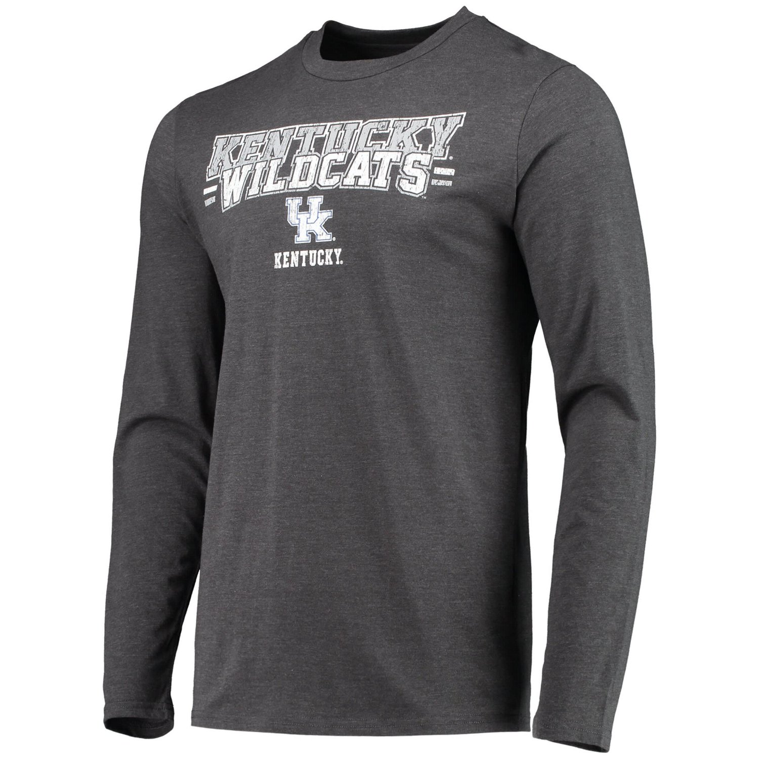 Concepts Sport /Heathered Charcoal Kentucky Wildcats Meter Long Sleeve T-Shirt  Pants Sleep Set
