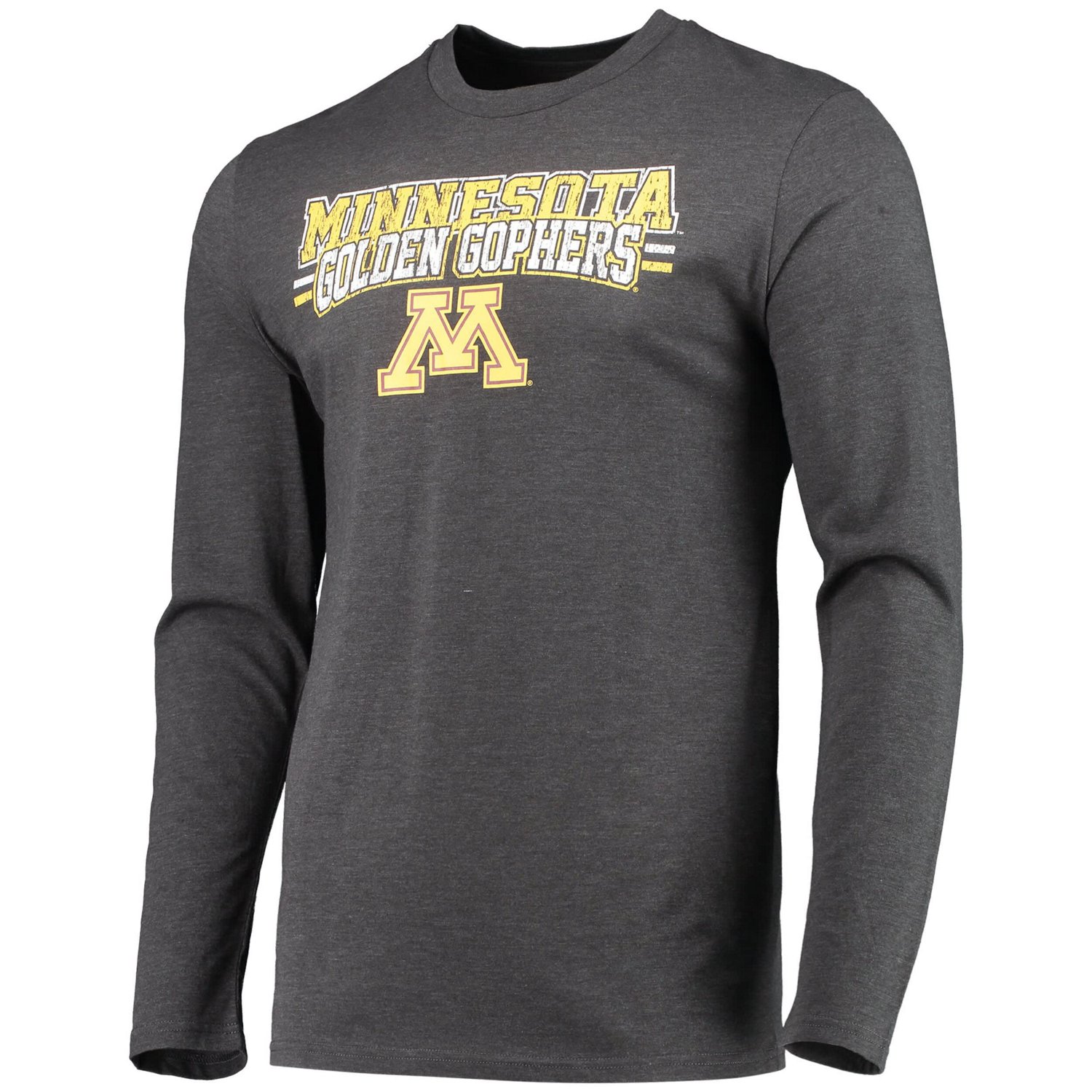 Concepts Sport /Heathered Charcoal Minnesota Golden Gophers Meter Long Sleeve T-Shirt  Pants Sleep Set - view number 2