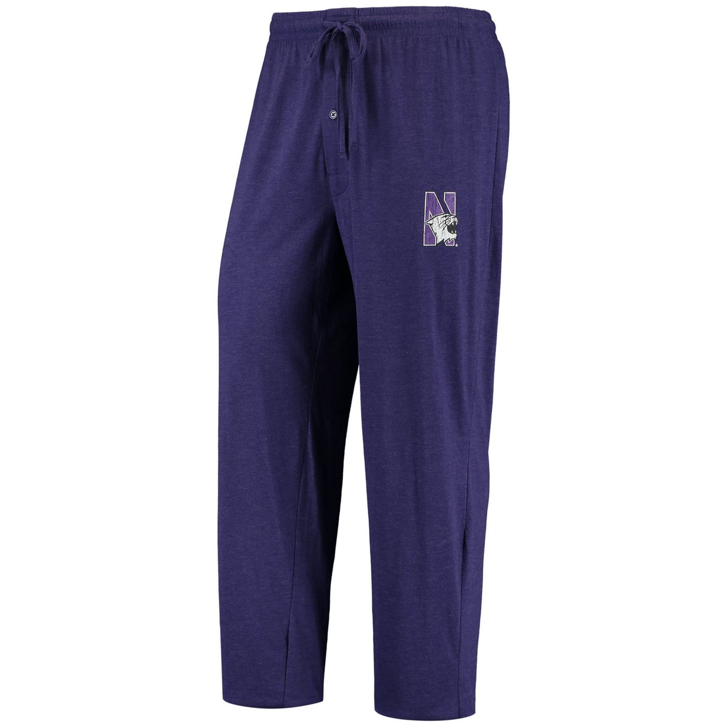Concepts Sport /Heathered Charcoal Northwestern Wildcats Meter Long Sleeve T-Shirt  Pants Sleep Set - view number 4