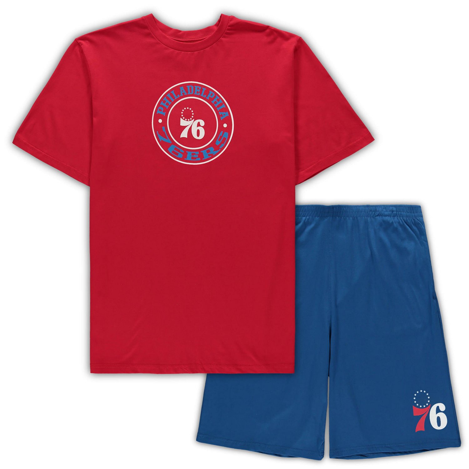 Concepts Sport /Royal Philadelphia 76ers Big  Tall T-Shirt Shorts Sleep Set
