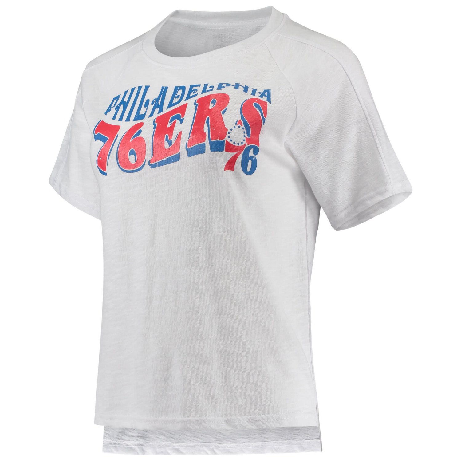 Concepts Sport /White Philadelphia 76ers Resurgence Slub Burnout Raglan T-Shirt  Shorts Sleep Set                                - view number 2