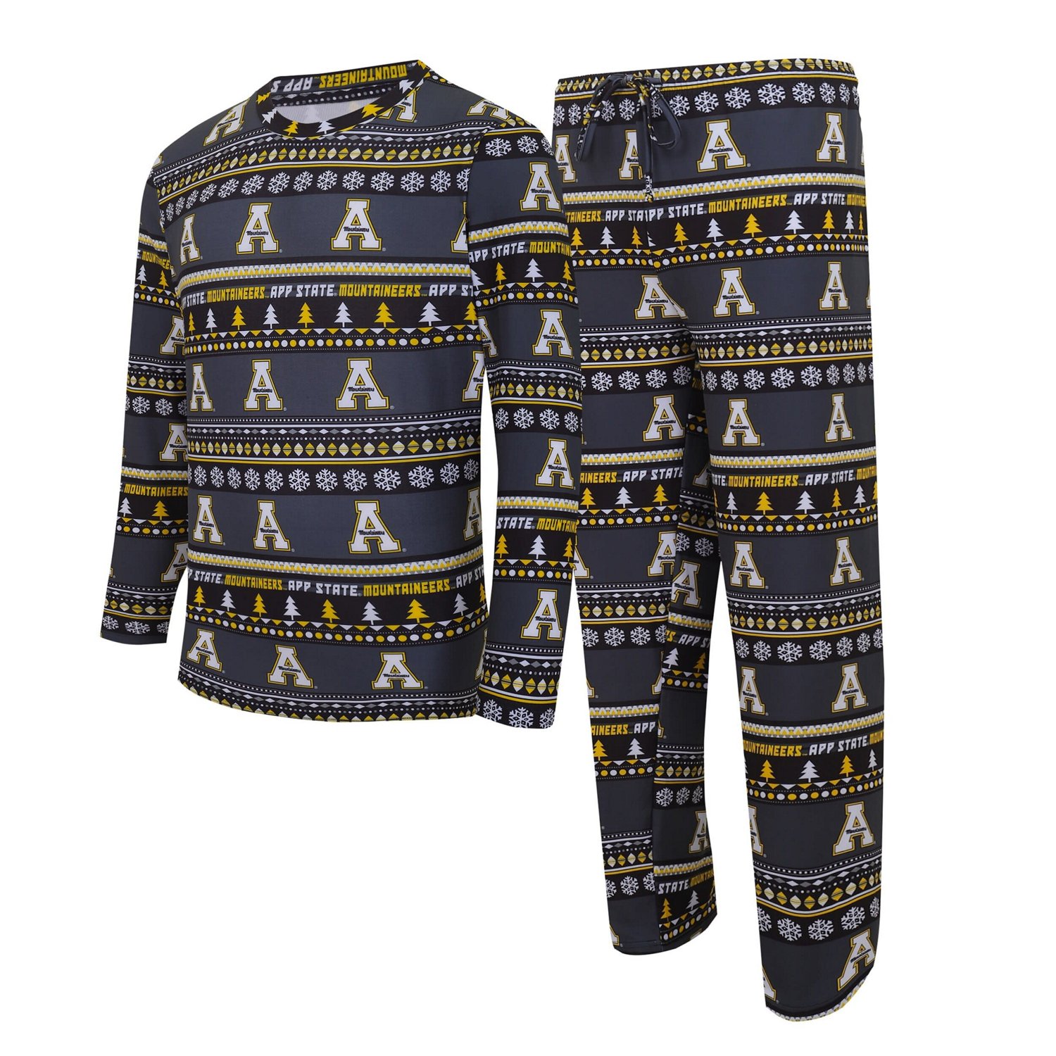 Concepts Sport Appalachian State Mountaineers Swivel Long Sleeve T-Shirt  Pants Sleep Set - view number 1