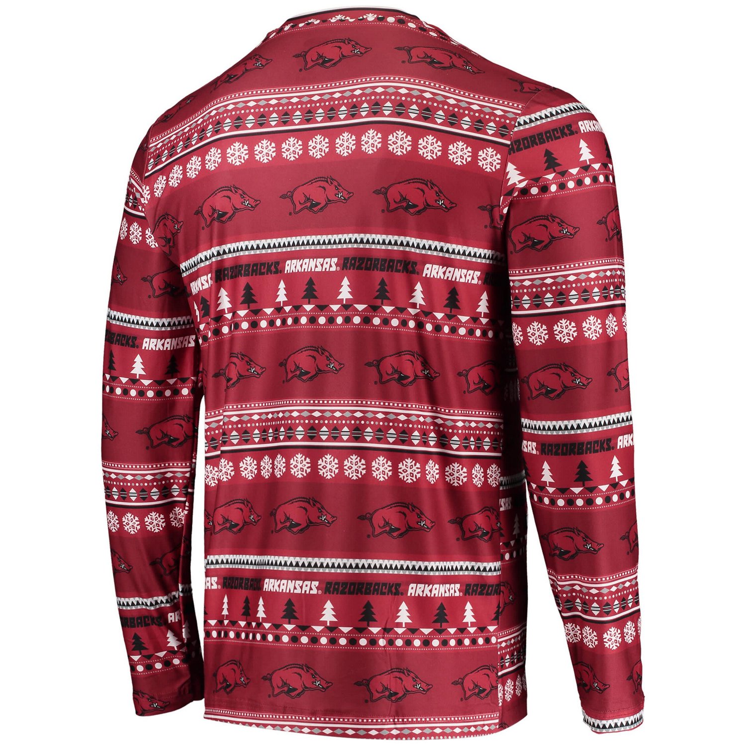 Concepts Sport Arkansas Razorbacks Ugly Sweater Long Sleeve T-Shirt and Pants Sleep Set - view number 3
