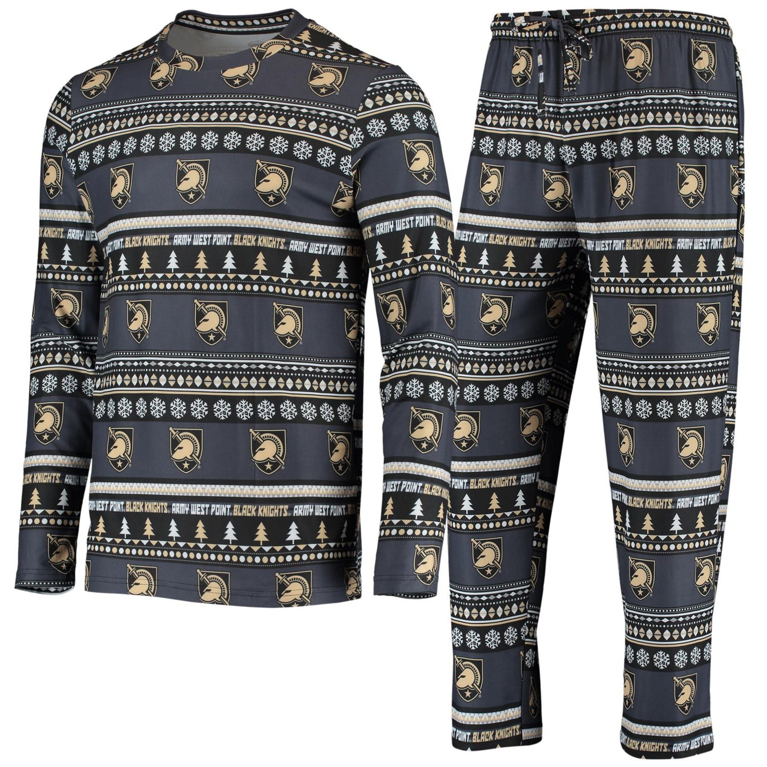 Concepts Sport Army Knights Ugly Sweater Knit Long Sleeve Top and Pant Set
